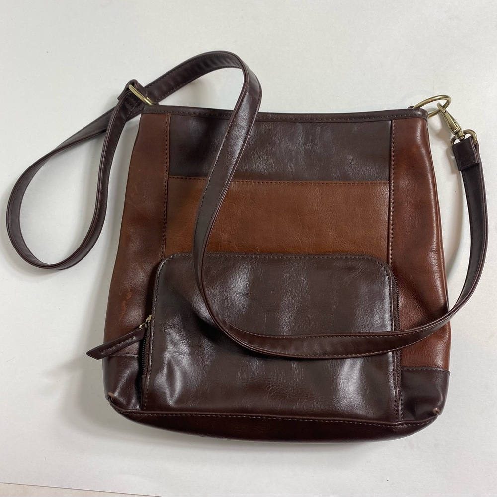 Tignanello Crossbody Handbag Purse Convertible Organizer Travel Bag RFID Protect - Picture 2 of 11